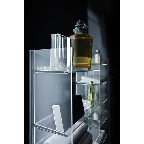 Sound-Rack Storage unit plastic material transparent / W 75 x H 53 cm - Kartell - Cristal - PMMA