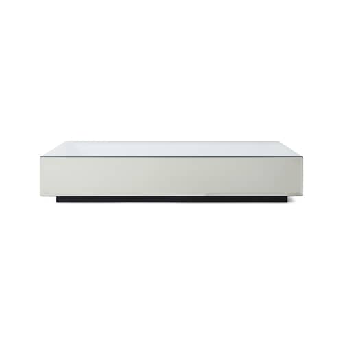 Table basse Mirror Block verre blanc / 80 x 120 x H 22 cm - HK LIVING - Blanc -  Verre miroir, MDF