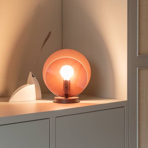 Toledo Table lamp glass brown - It\'s about Romi - Brown - Coloured glass, Iron