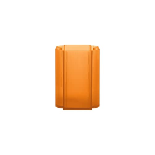 Vaso Okra materiale plastico arancione / H 24 cm - Riciclato / Patricia Urquiola, 2025 - Kartell - Arancione - PMMA riciclato