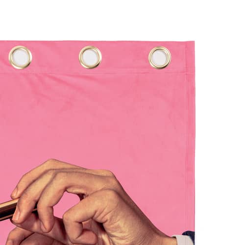 Vorhang Toiletpaper - Lipsticks Pink textil rosa / 280 x 140 cm - Polyester - Seletti - Lipsticks Pink - Polyesterfaser