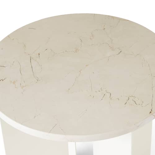 Accessorio  marmo bianco / Piano/vassoio Androgyne Ø 63 cm - Audo Copenhagen - Piano/vassoio / Cristallo Rosa Marmo - Marmo Crystal Rose