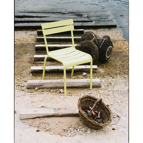 Chaise empilable Luxembourg métal blanc - Fermob - Blanc - Aluminium laqué