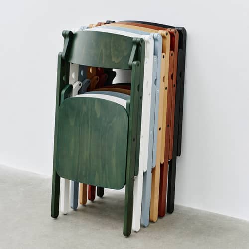Chaise pliante Backflip bois vert - Hay - Vert cèdre - Contreplaqué de hêtre moulé, Hêtre massif