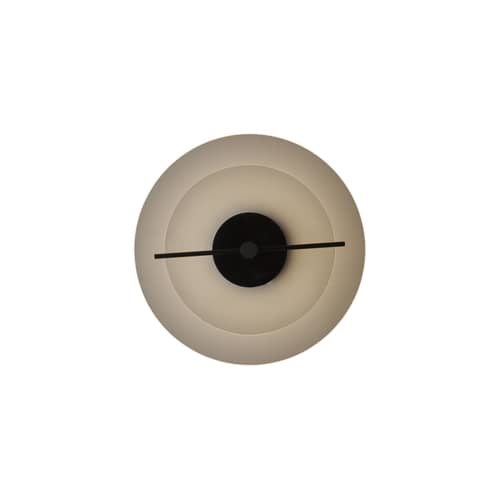 Applique Delumina LED vetro grigio nero / Vetro - Ø 25 cm / Intensità & colore regolabile - DCW éditions - Fumé trasparente / Nero opaco - Acciaio, Vetro