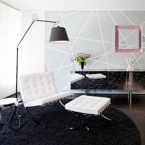 Lampadaire Tolomeo Mega métal tissu noir / Ø 42 cm - H 148 à 327 cm - Artemide - Noir - Aluminium peint, Tissu