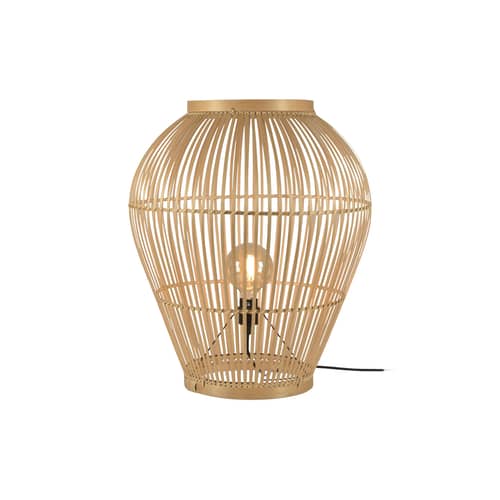 Lampe à poser Tuvalu Large fibre végétale beige bois naturel / Bambou - H 70 cm / Seconde vie - GOOD&MOJO - H 70 cm / Naturel - Bambou