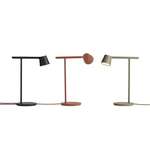 Lampe de table Tip LED métal noir / Orientable - Muuto - Noir - Aluminium