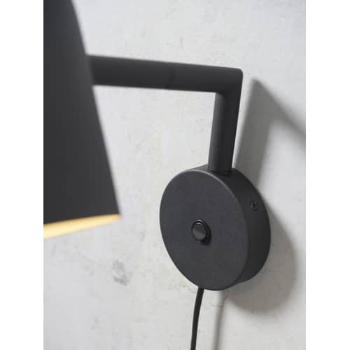 Wandleuchte mit Stromkabel Marseille metall schwarz / Drehbare Leselampe - It\'s about Romi - Schwarz - Eisen