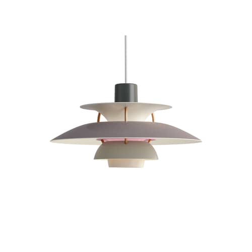 PH 5 Mini Pendant metal grey / Ø 30 cm - Louis Poulsen - Grey / Bronze rods - Aluminium
