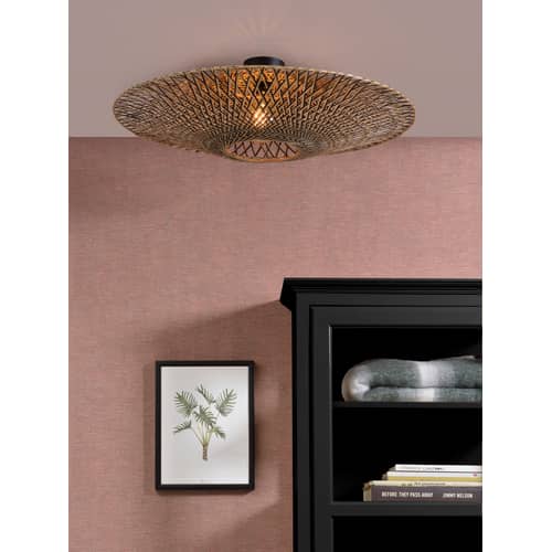 Plafonnier Bali Large / Bambou - Ø 87 cm - GOOD&MOJO - Ø 87 cm / Naturel & noir - Bambou