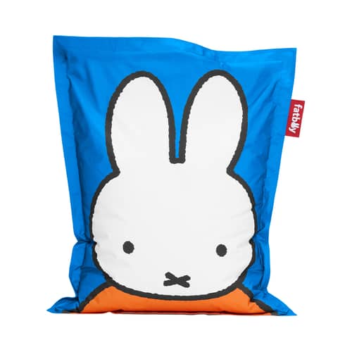 Pouf enfant Junior x Miffy / 130 x 100 cm - Nylon - Fatboy - Bleu / Miffy -  Micro-billes EPS, Nylon