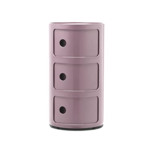 Rangement Componibili violet (1968) / 3 portes - H 58 cm - Kartell - Mauve - ABS