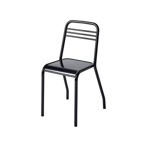 Sedia UD metallo nero / Ripubblicato nel 1958 - Tolix - Nero Jet - Acciaio