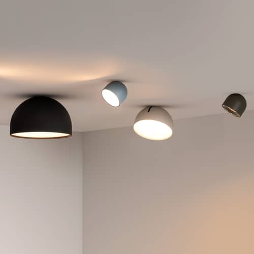 Applique Plusminus Solo métal beige / Ø 10 cm - Vibia - Beige - Aluminium