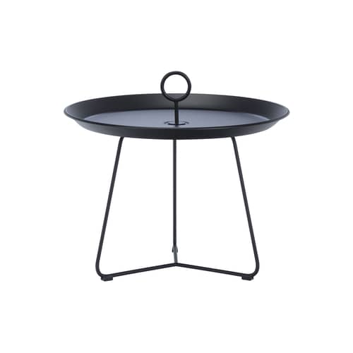 Table basse Eyelet Medium métal noir / Ø 57,5 x H 41 cm - Houe - Noir - Métal laqué époxy
