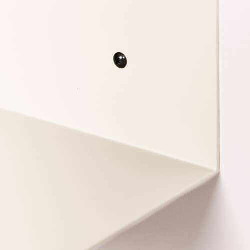 Table de chevet murale Steel métal beige / L 40 cm - NOBODINOZ - Beige - Acier laqué