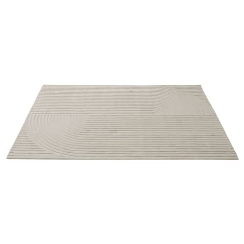 Tappeto Relevo Quattro tessuto bianco / 200 x 300 cm - Muuto - Bianco sporco - Lana di Nuova Zelanda