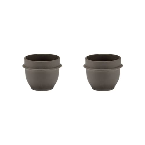 Set de 2 tasses à espresso Dune / By Kelly Wearstle - Ø 7,5 x H 6 cm - Serax - Marron Ardoise - Porcelaine
