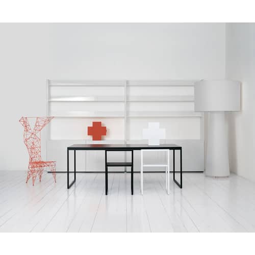 Bureau Fronzoni ‘64 / AG Fronzoni, 1964 - 100 x 200 cm - Cappellini - Anthracite - MDF laqué, Métal verni