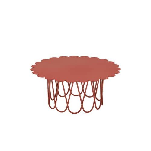 Couchtisch Flower Small metall rot / By Alexander Girard, 1977 - Vitra - Rot - Epoxid-lackierter Stahl