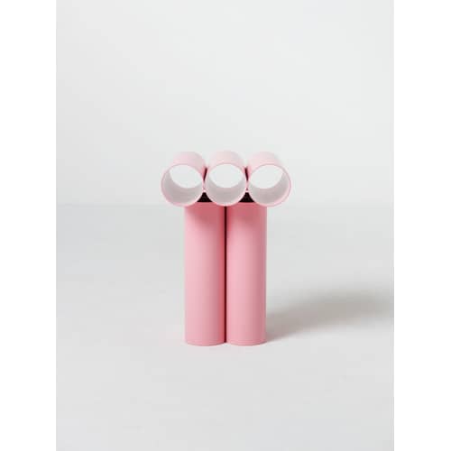 Hocker Septem metall rosa / Aluminiumrohre - Axel Chay - Rosa - Thermolackiertes Aluminium