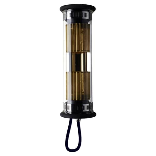 Applique d\'extérieur In The Tube 100-350   / L 37 cm - DCW éditions - Or - Acier inoxydable, Laiton, Verre borosilicaté