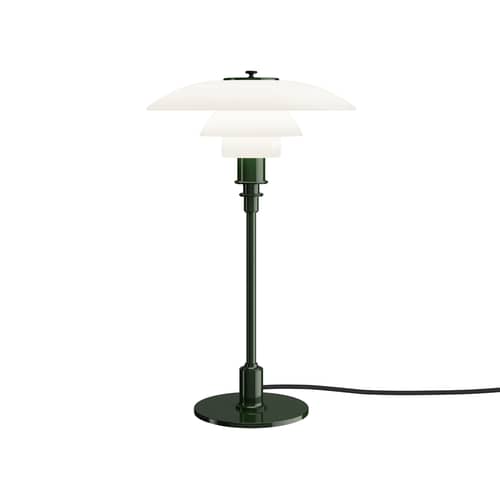 Lampe de table PH 3/2 vert / Réédition 1926 - Louis Poulsen - Vert brillant / Blanc - Aluminium laqué, Verre soufflé bouche