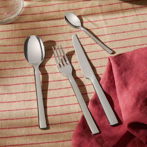 Ménagère Ovale métal / Coffret 24 couverts - Alessi - 24 pièces - Acier inoxydable brillant - Acier