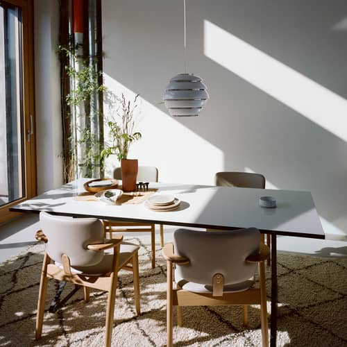 Pendelleuchte Beehive A331 metall weiß / Alvar Aalto, 1953 - ARTEK - Weiß / Verchromt - Aluminium, Stahl