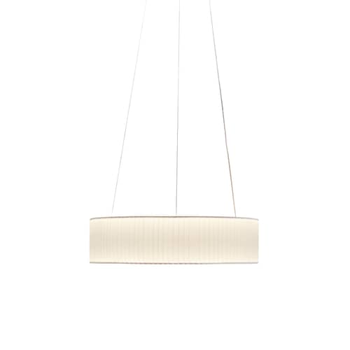 Pendelleuchte Ronde textil weiß / LED - Ø 60 cm - Dix Heures Dix - Ø 60 cm / Weißer Stoff - Aluminium, Plissiertes Acrylgewebe