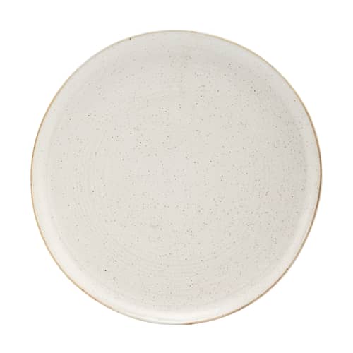 Piatto Pion ceramica bianco grigio / Ø 28 cm - Porcellana - House Doctor - Bianco-grigio - Porcellana smaltata