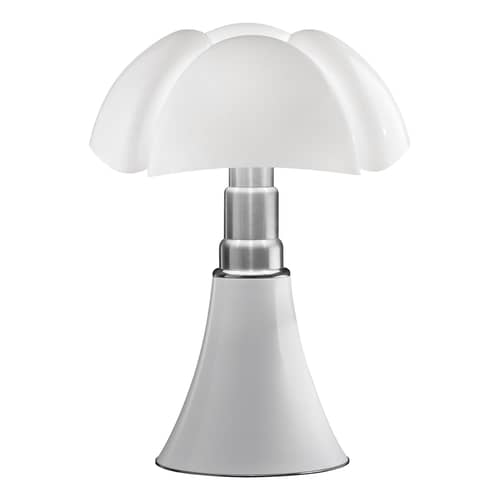 Pipistrello 4.0 Tunable White Table lamp plastic material white / Bluetooth - H 66 to 86 cm - Martinelli Luce - White - Galvanized steel, Lacquered aluminium, Opal methacrylate