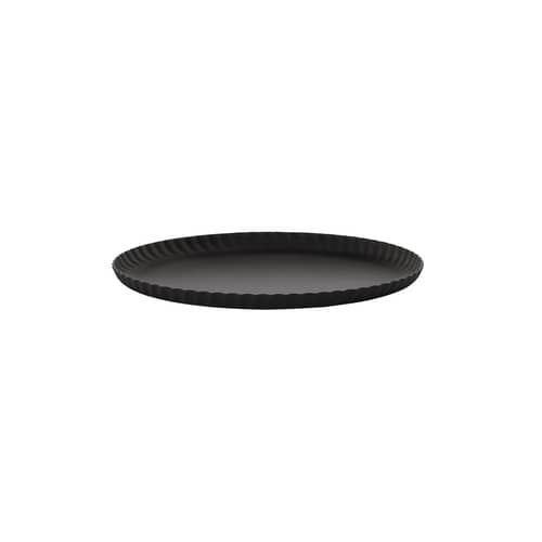 Plateau Pleats métal noir / Ø 23 cm - Alessi - Noir - Acier