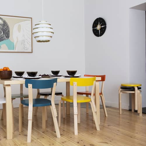 Stuhl 69 holz schwarz / Alvar Aalto, 1935 - ARTEK - Schwarz lackiert / Birke - Birke Schichtholz, Birkenholzfurnier