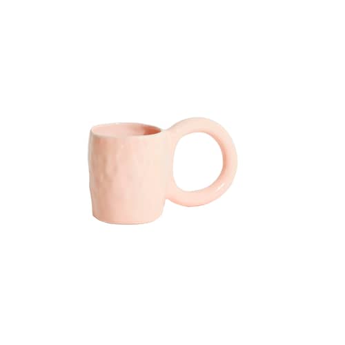 Tazzina da caffè Donut Medium ceramica rosa / Ø 8 x H 9 cm - Petite Friture - Gomma da masticare - Maiolica smaltata