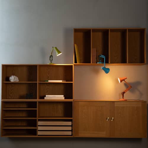 Tischleuchte 90 Mini Mini LED metall orange /Edition 90. Geburtstag - Anglepoise - Orange Brûlé - Aluminium