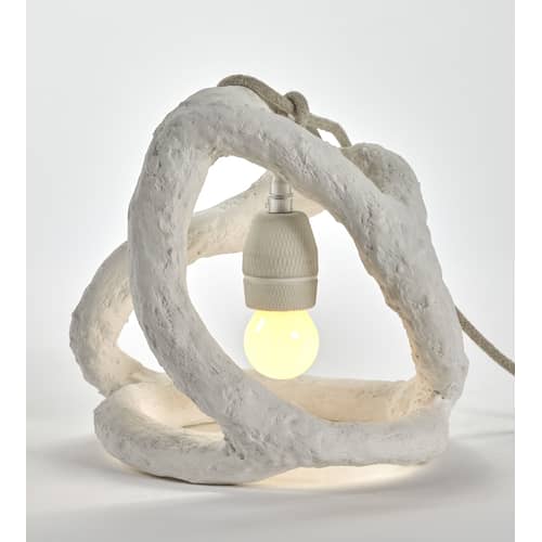 Tischleuchte Sculpture keramik weiß / Handmodellierter Gips - Serax - Weiß - Gips