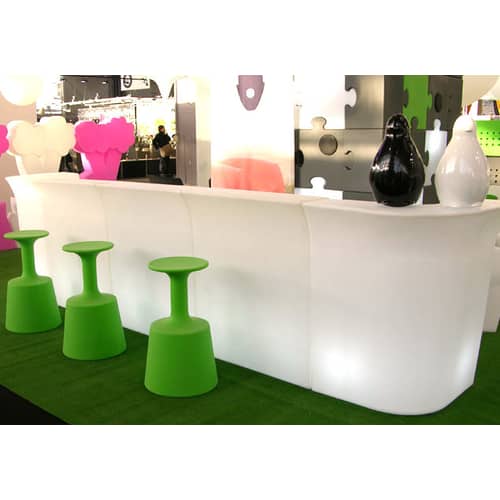 Tabouret de bar Drink plastique blanc / H 75 cm / Seconde vie - Slide - Blanc - Polyéthylène