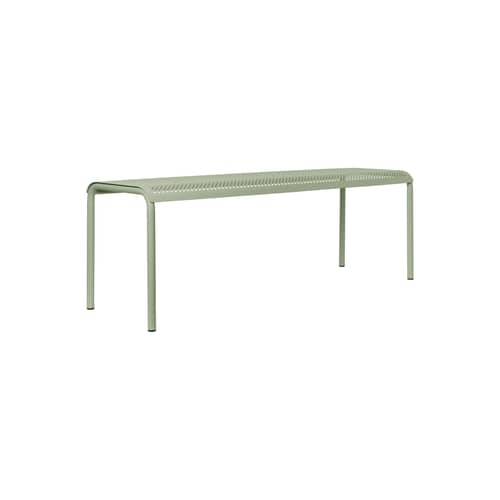 Bank Dapple metall grün / Gelocht - L 130 cm - Ferm Living - Grüner Tee - Verzinkter, pulverbeschichteter Stahl