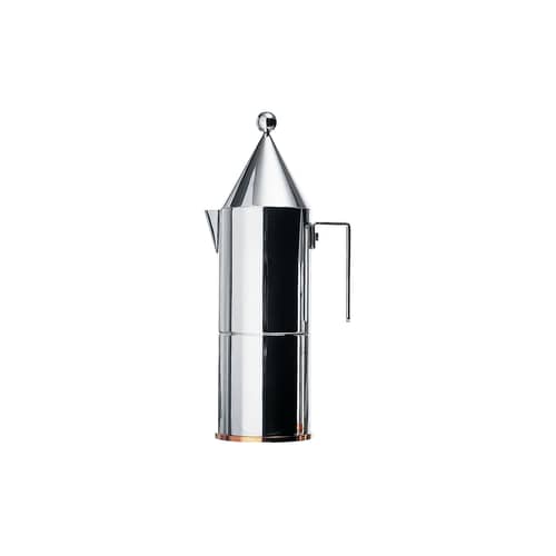 Cafetière italienne La Conica métal / 6 tasses - Alessi - 6 tasses - Acier inoxydable