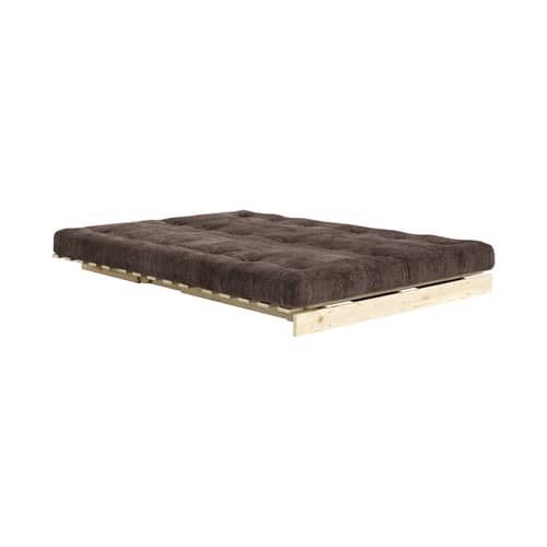 Canapé convertible Roots / L 140 cm - 3 positions / Structure pin clair - KARUP - Cacao foncé (551, velours côtelé) / Pin clair - Mousse, Pin massif certifié FSC, Tissu