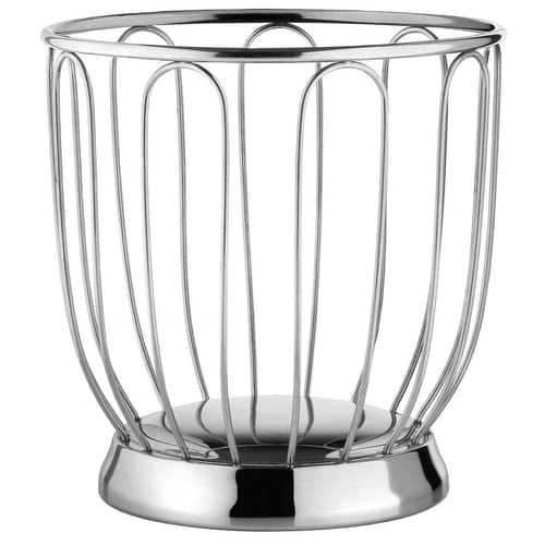 Corbeille Memories from the future métal / Ø 19 x H 20 cm - Alessi - Acier brillant - Acier poli