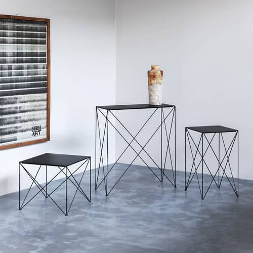 Couchtisch Light Star metall schwarz / 51 x 51 x H 46 cm - Zeus - 51 x 51 x H 46 cm / Kupferschwarz - Stahl