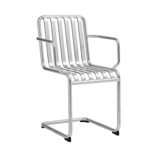 Fauteuil de repas Palissade Cantilever métal / Small - Hay - Acier galvanisé - Acier galvanisé à chaud