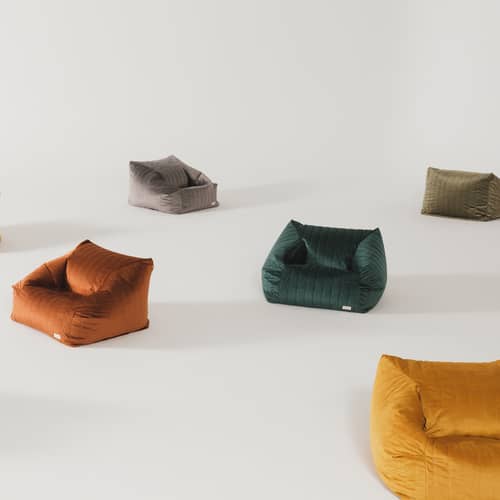 Kindersessel Chelsea textil grün / Sitzkissen - Eco-velours - NOBODINOZ - Dschungelgrün - Expandiertes Polystyrol, Öko-Samt
