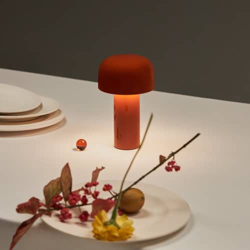 Lampe extérieur sans fil rechargeable Bellhop LED rouge - Flos - Rouge brique - Polycarbonate