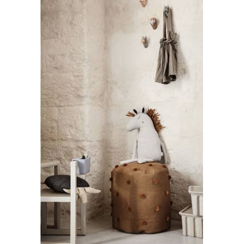 Patère Animal bois multicolore / Girafe - sculpté main - Ferm Living - Girafe - Bois de peuplier, Verre