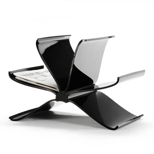 Porte-revues Front Page plastique noir - Kartell - Noir opaque - PMMA