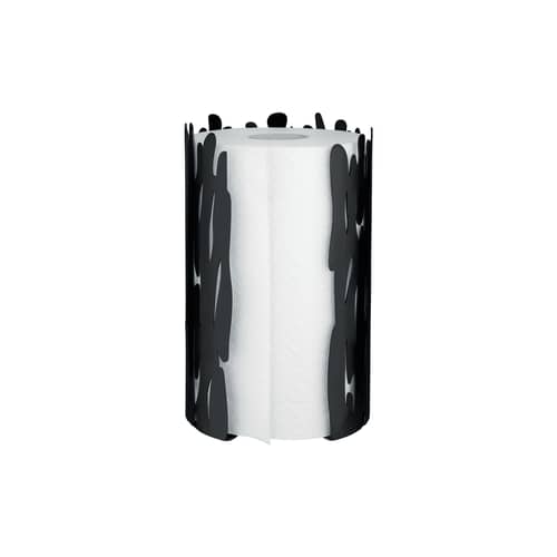 Porte-rouleau essuie-tout Barkroll - Alessi - Noir - Acier inoxydable laqué
